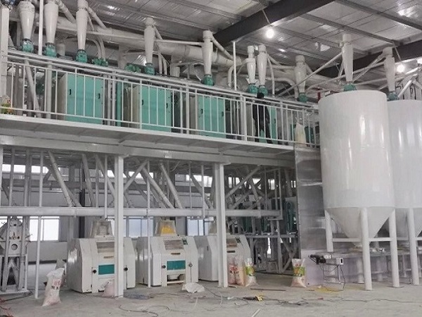 湖北日产50吨玉米深加工设备客户安装试机现场